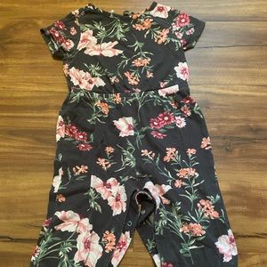 Old Navy Floral Short Sleeve Jumpsuit